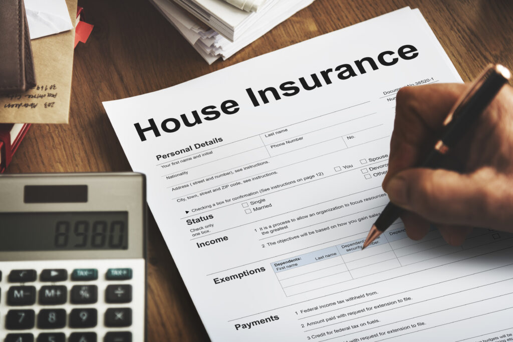 house insurance document form concept